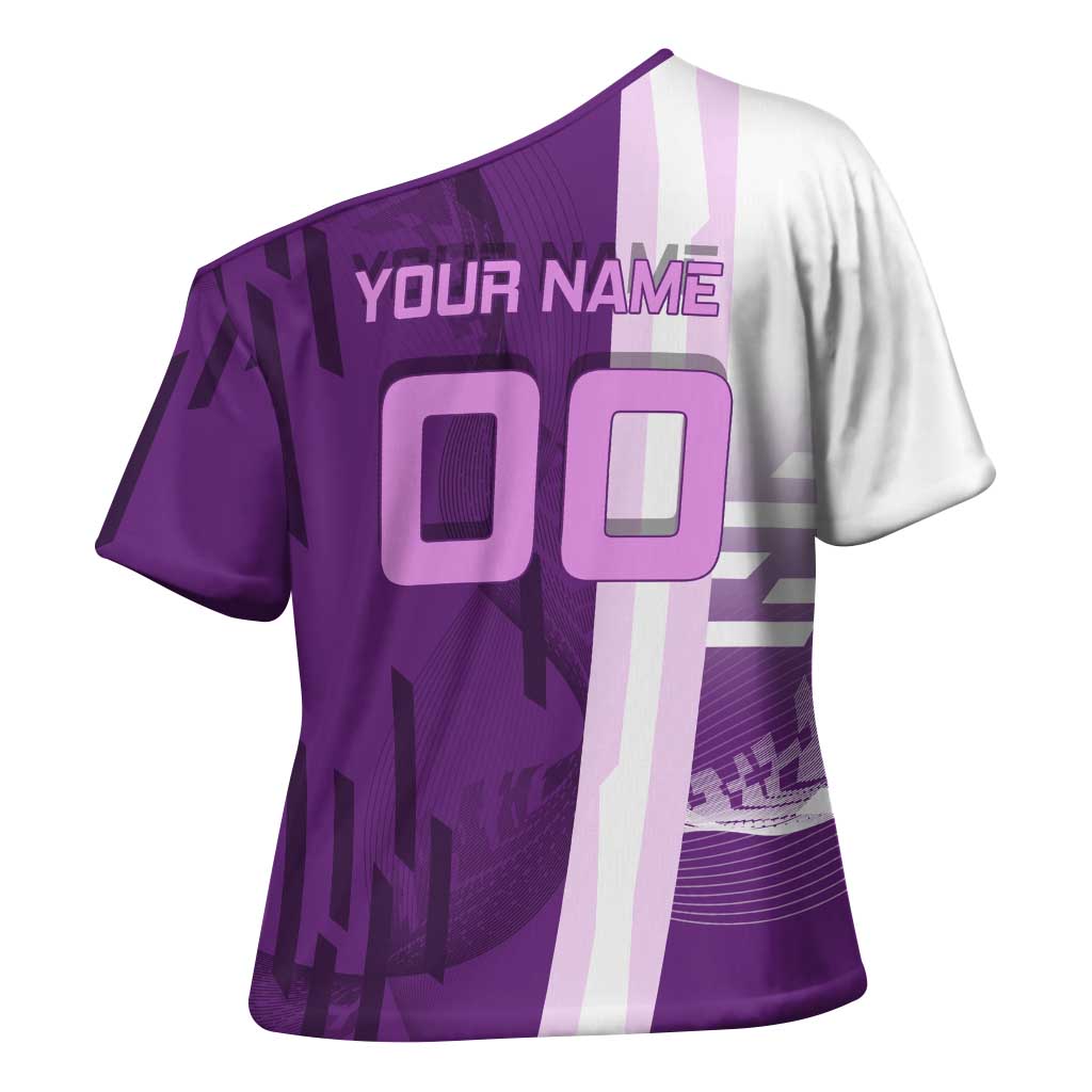 Personalized Shinobu Kocho Badminton Cross Shoulder Shirt with Jump Smash Pose - The Mazicc