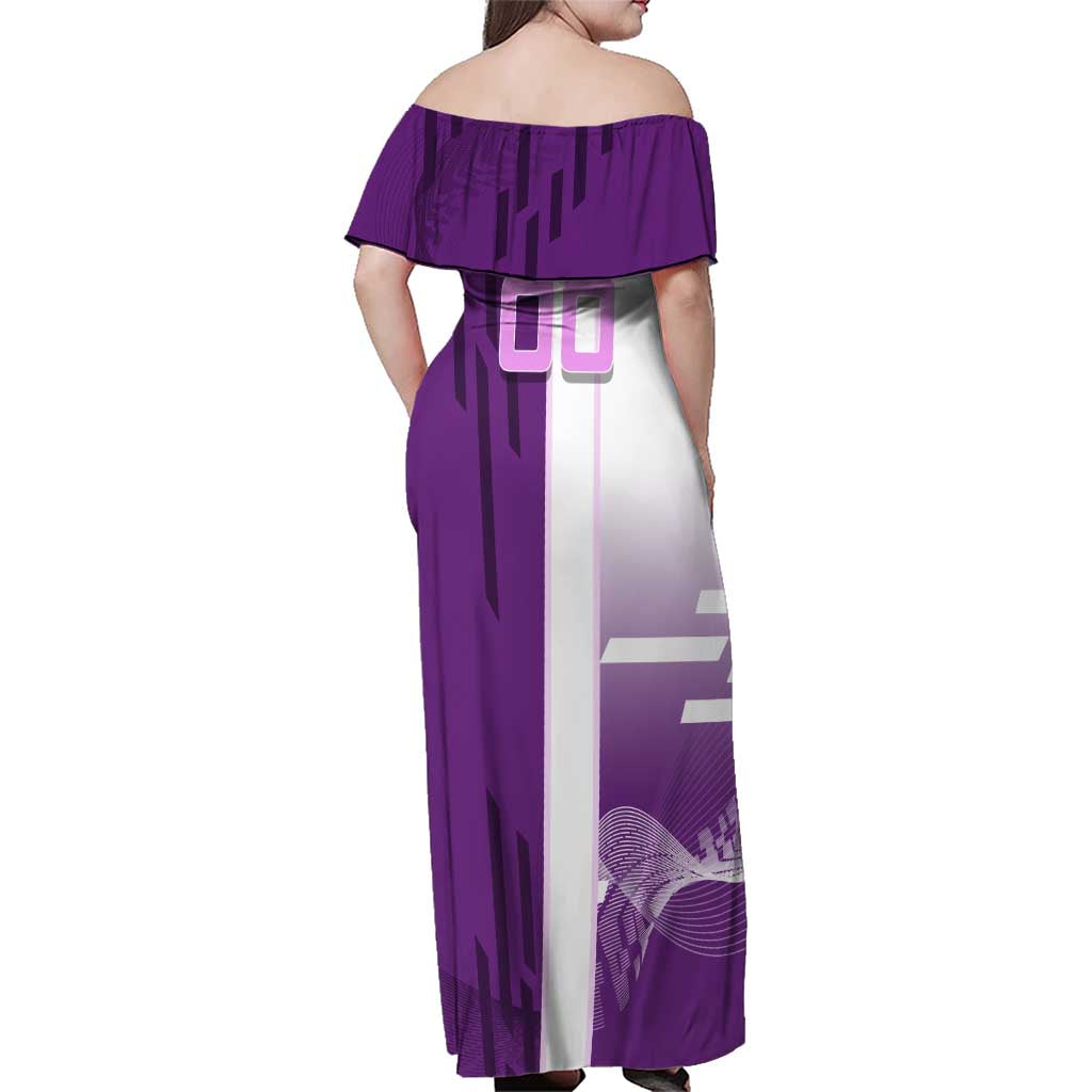 Personalized Shinobu Kocho Badminton Family Matching Off Shoulder Maxi Dress and Hawaiian Shirt with Jump Smash Pose