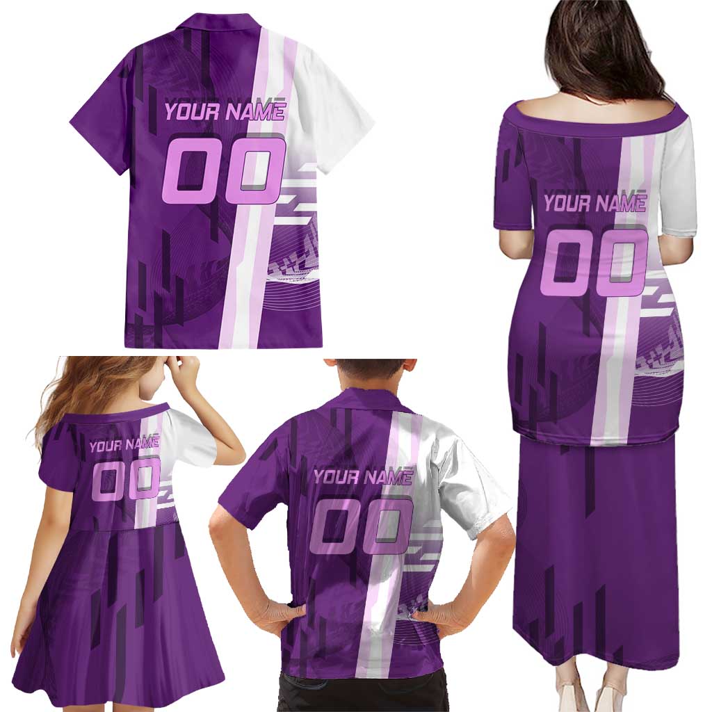 Personalized Shinobu Kocho Badminton Family Matching Puletasi and Hawaiian Shirt with Jump Smash Pose