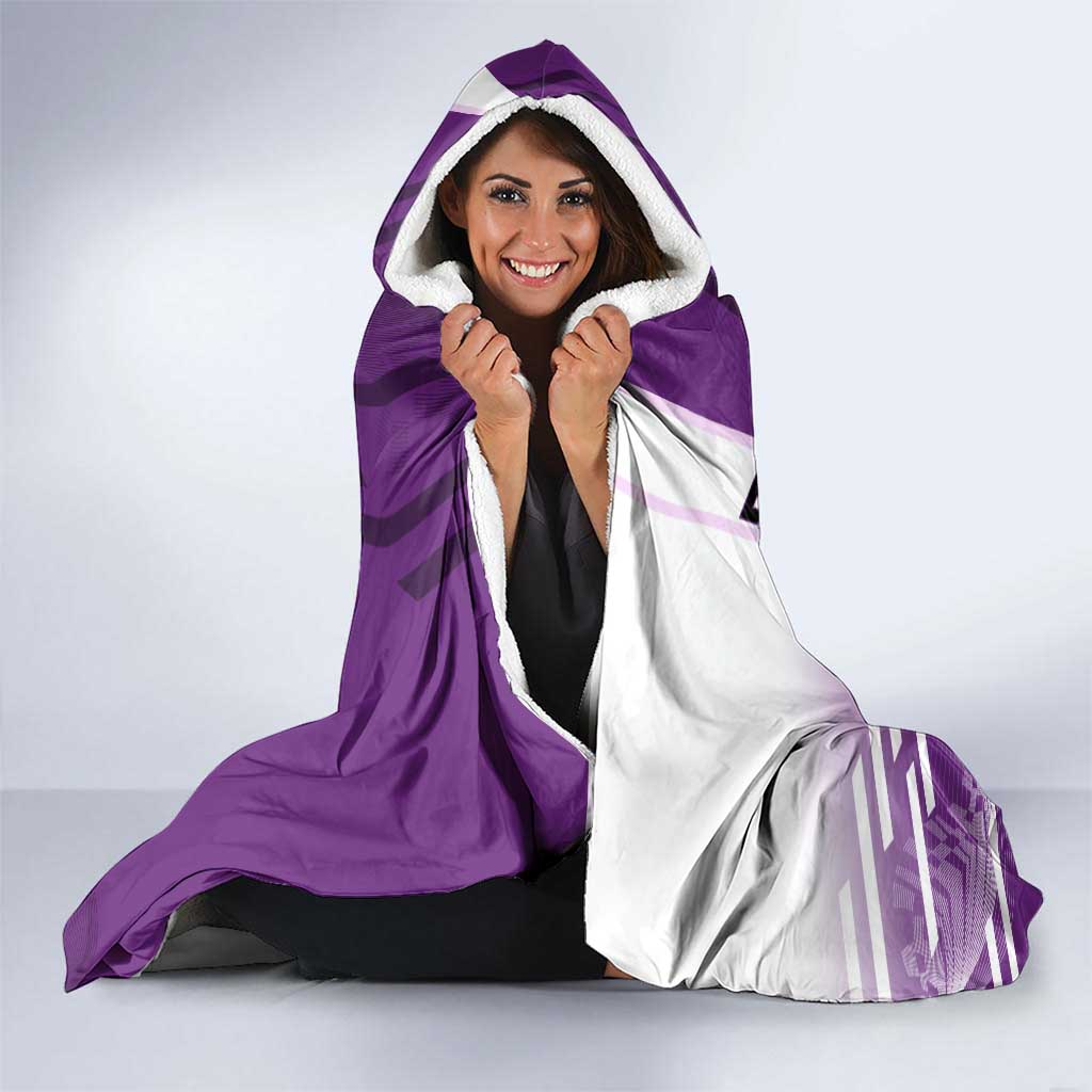 Personalized Shinobu Kocho Badminton Hooded Blanket with Jump Smash Pose - The Mazicc