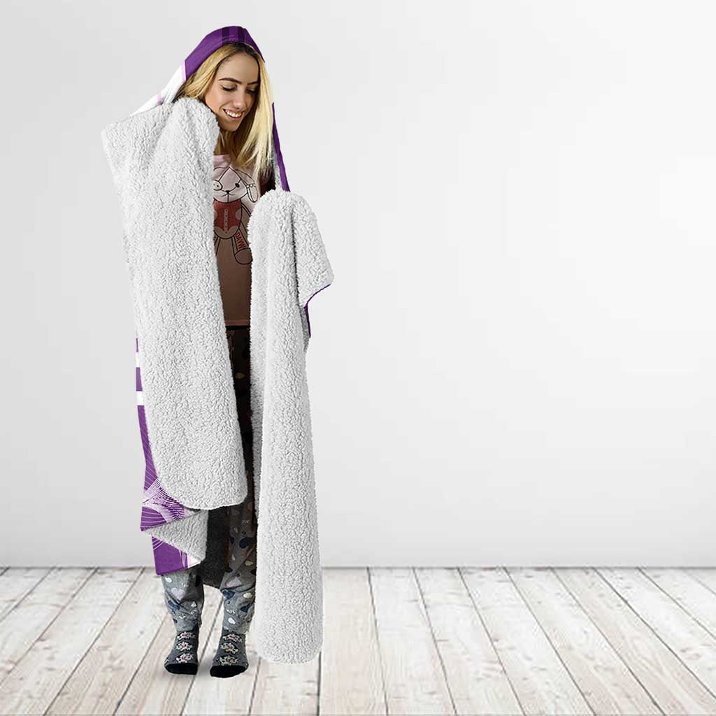 Personalized Shinobu Kocho Badminton Hooded Blanket with Jump Smash Pose - The Mazicc
