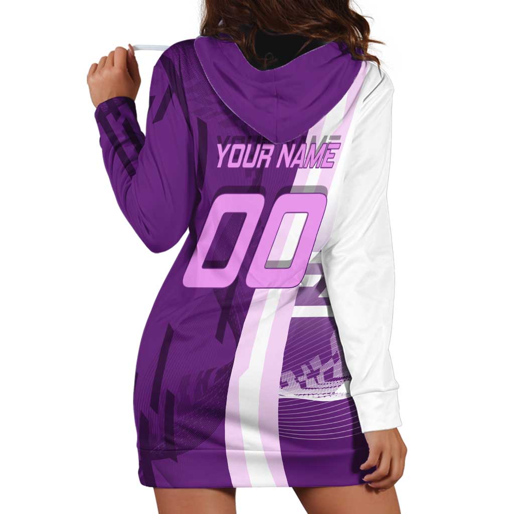 Personalized Shinobu Kocho Badminton Hoodie Dress with Jump Smash Pose - The Mazicc