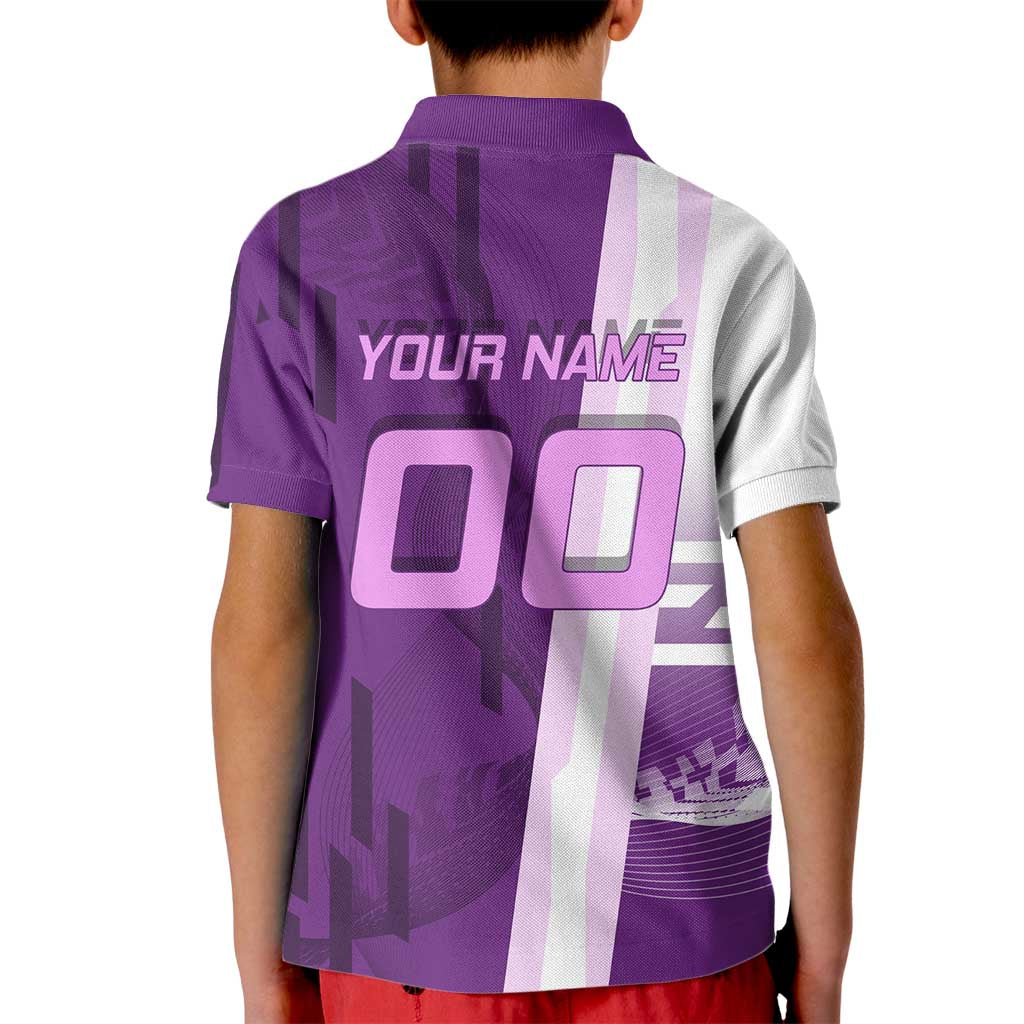 Personalized Shinobu Kocho Badminton Kid Polo Shirt with Jump Smash Pose - The Mazicc