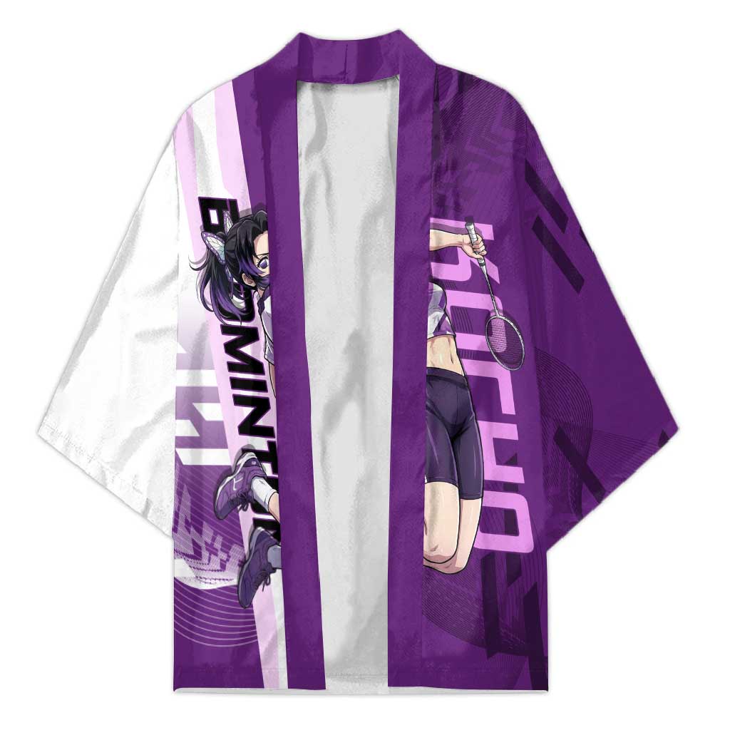 Personalized Shinobu Kocho Badminton Kimono with Jump Smash Pose - The Mazicc
