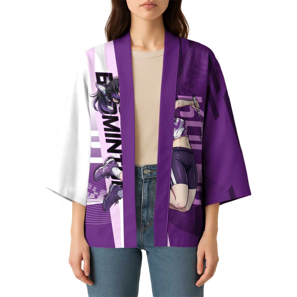 Personalized Shinobu Kocho Badminton Kimono with Jump Smash Pose - The Mazicc