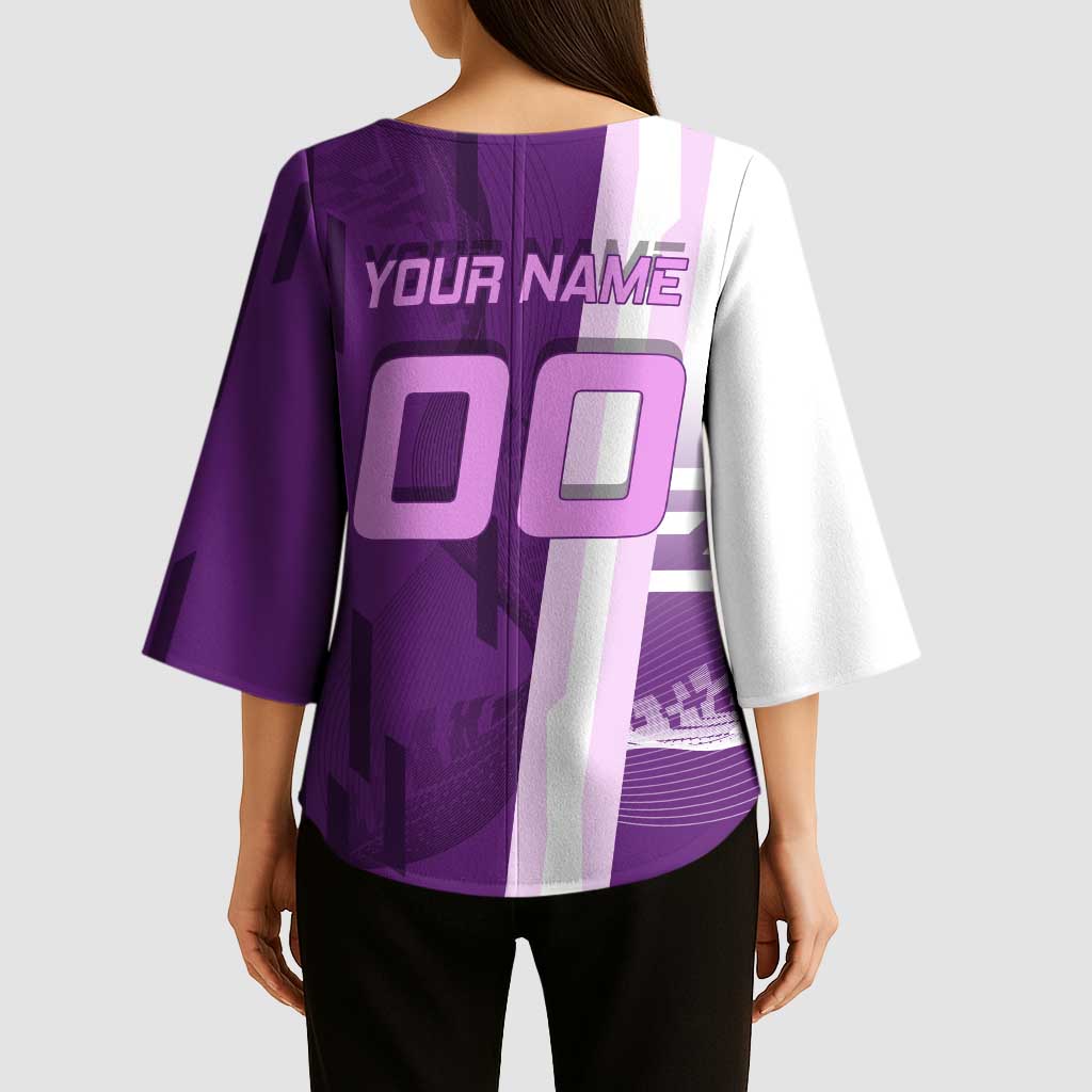 Personalized Shinobu Kocho Badminton Kimono Sleeve Blouse with Jump Smash Pose - The Mazicc