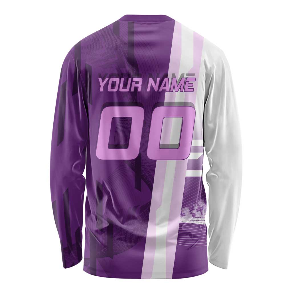 Personalized Shinobu Kocho Badminton Long Sleeve Shirt with Jump Smash Pose - The Mazicc