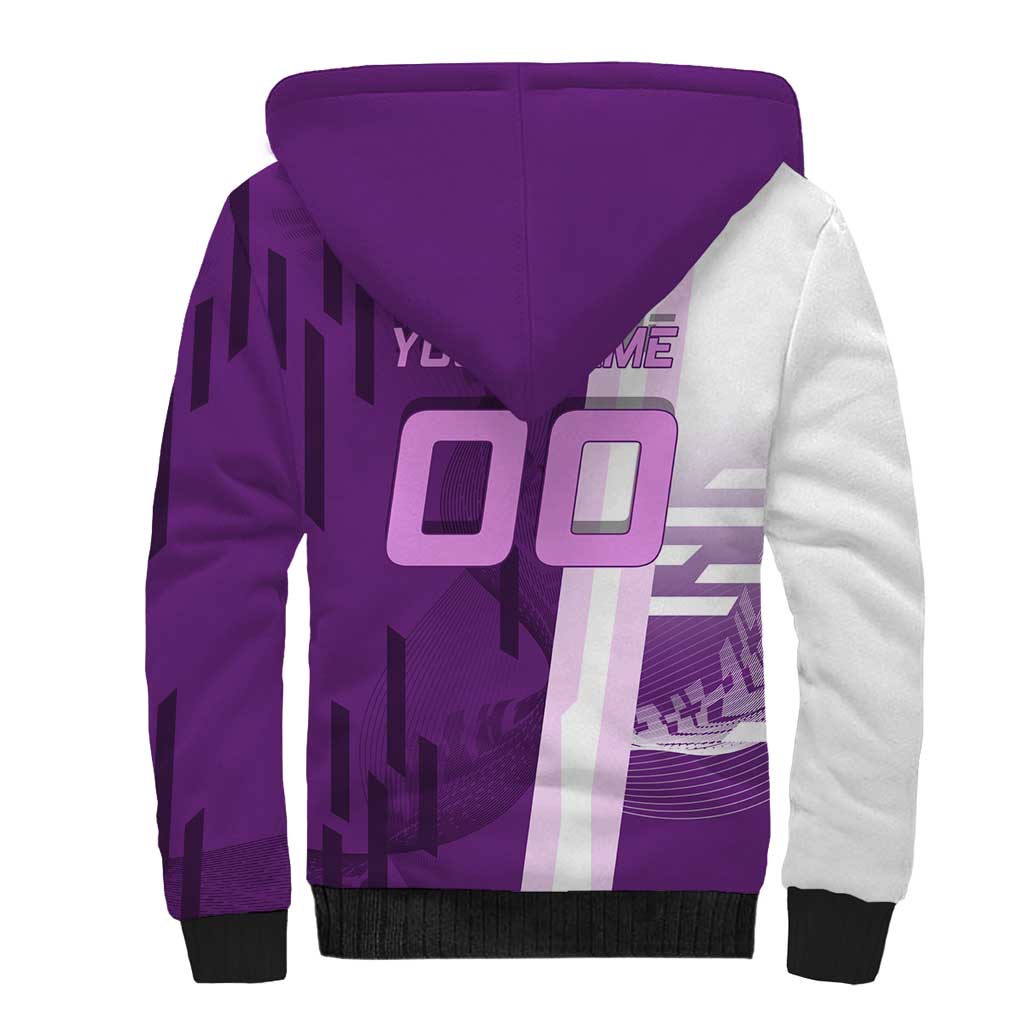 Personalized Shinobu Kocho Badminton Sherpa Hoodie with Jump Smash Pose - The Mazicc