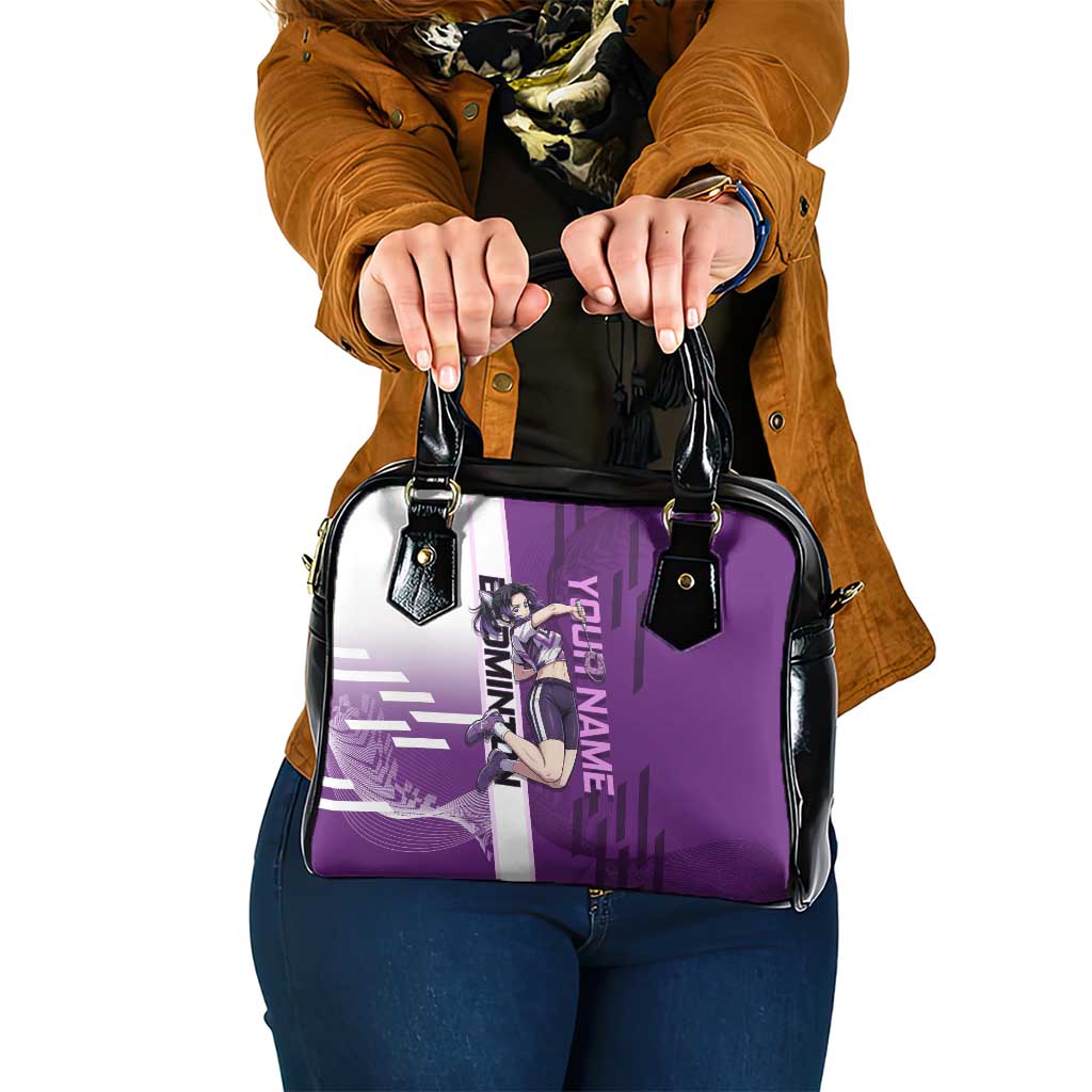 Personalized Shinobu Kocho Badminton Shoulder Handbag with Jump Smash Pose - The Mazicc
