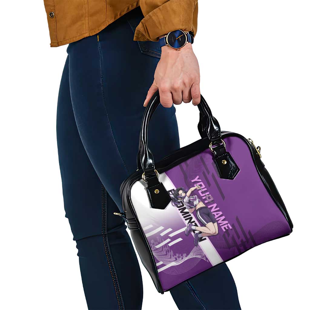 Personalized Shinobu Kocho Badminton Shoulder Handbag with Jump Smash Pose - The Mazicc