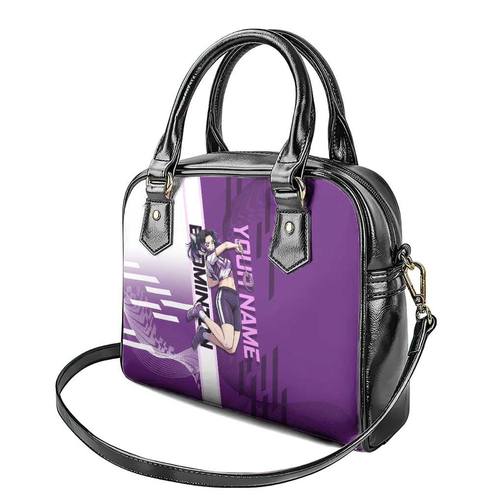Personalized Shinobu Kocho Badminton Shoulder Handbag with Jump Smash Pose - The Mazicc