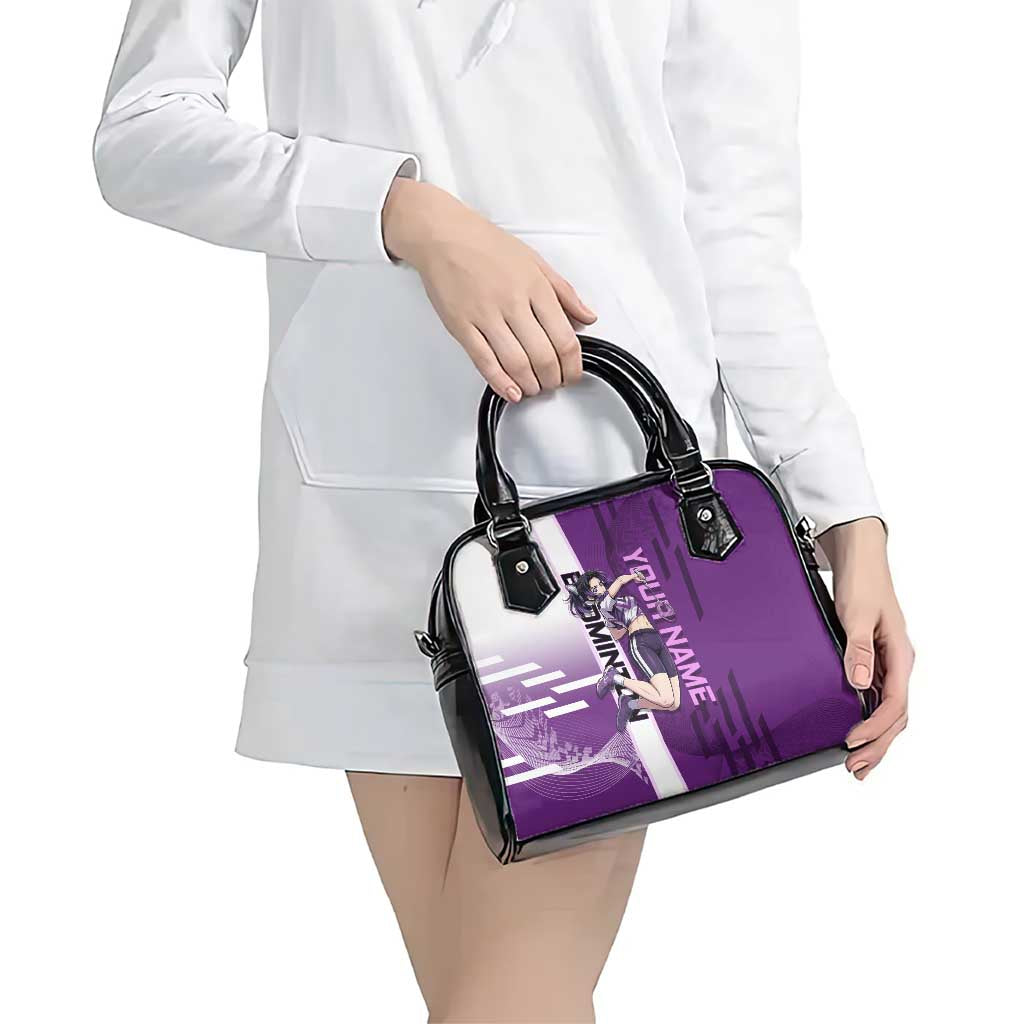 Personalized Shinobu Kocho Badminton Shoulder Handbag with Jump Smash Pose - The Mazicc