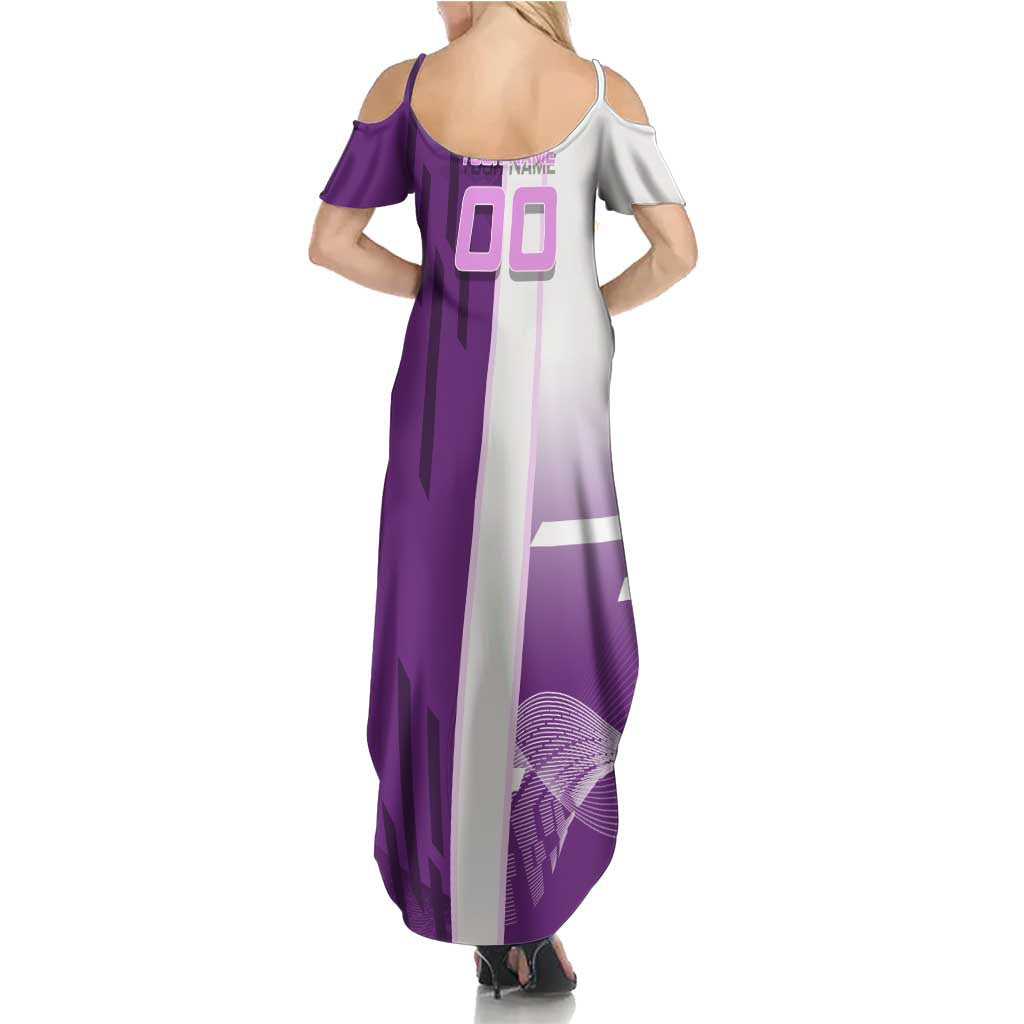 Personalized Shinobu Kocho Badminton Summer Maxi Dress with Jump Smash Pose - The Mazicc