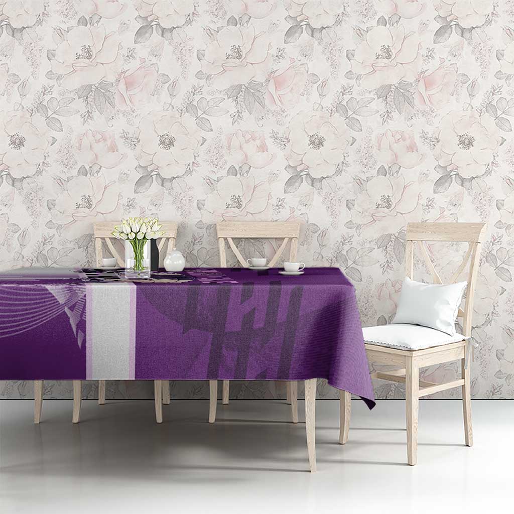 Personalized Shinobu Kocho Badminton Tablecloth with Jump Smash Pose - The Mazicc