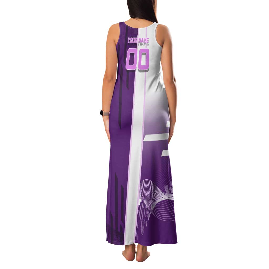 Personalized Shinobu Kocho Badminton Tank Maxi Dress with Jump Smash Pose - The Mazicc