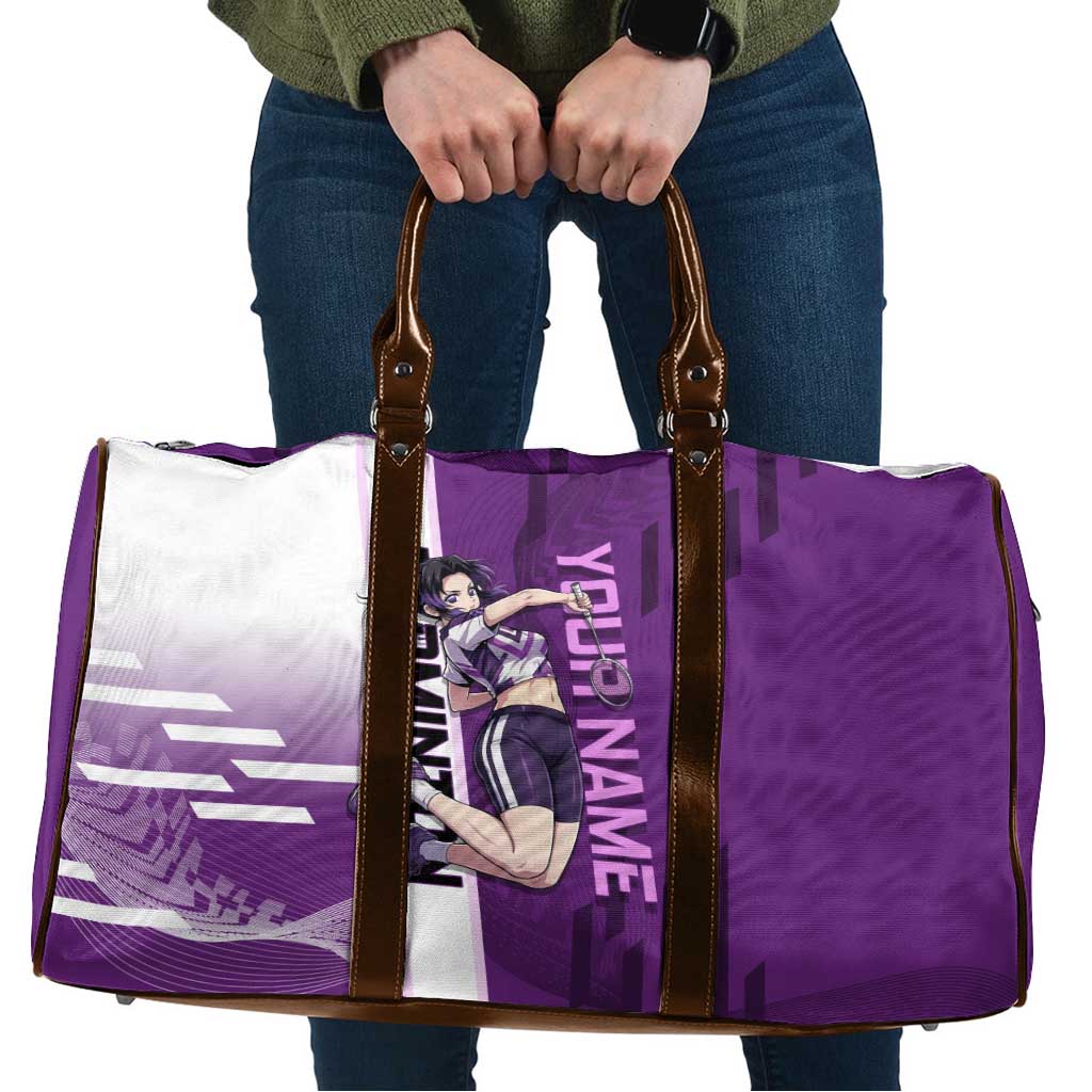 Personalized Shinobu Kocho Badminton Travel Bag with Jump Smash Pose - The Mazicc