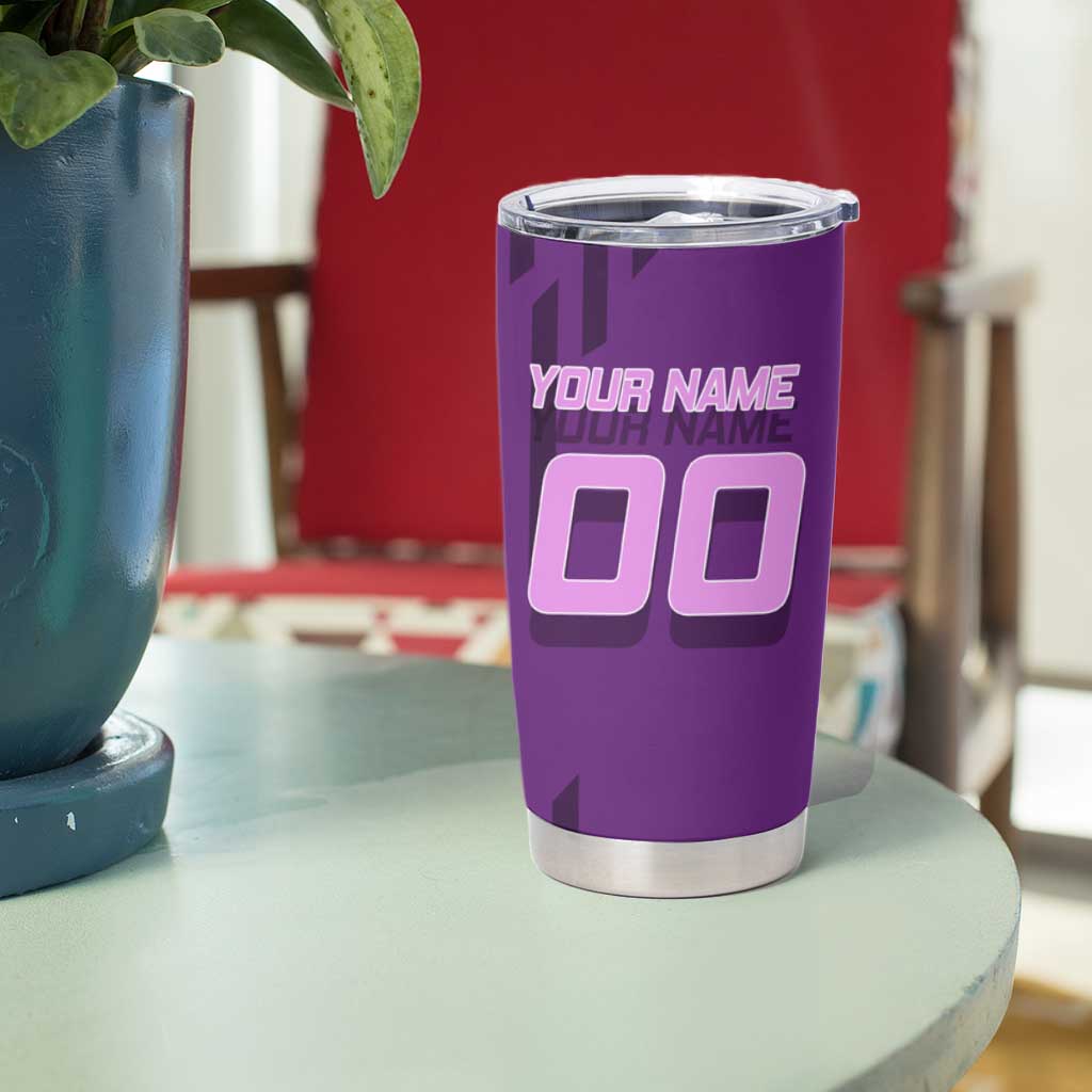 Personalized Shinobu Kocho Badminton Tumbler Cup with Jump Smash Pose - The Mazicc