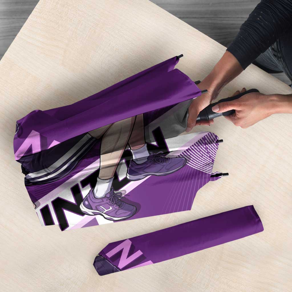 Personalized Shinobu Kocho Badminton Umbrella with Jump Smash Pose - The Mazicc