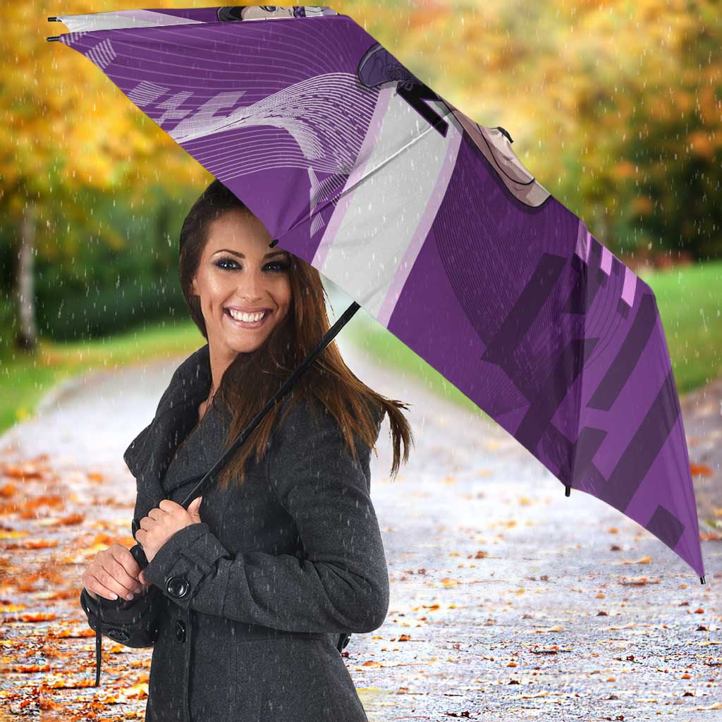 Personalized Shinobu Kocho Badminton Umbrella with Jump Smash Pose - The Mazicc