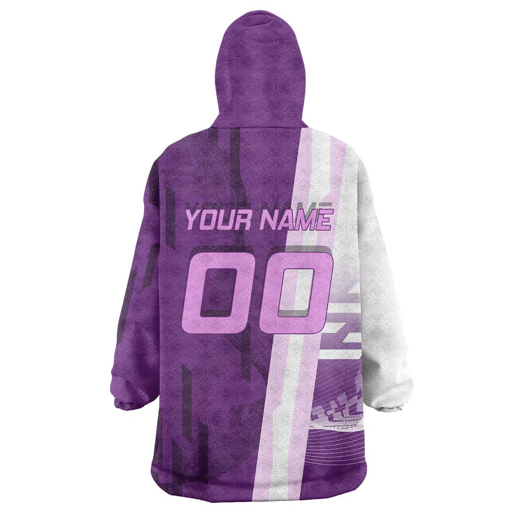 Personalized Shinobu Kocho Badminton Wearable Blanket Hoodie with Jump Smash Pose - The Mazicc