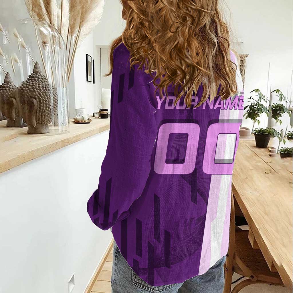Personalized Shinobu Kocho Badminton Women Casual Shirt with Jump Smash Pose - The Mazicc