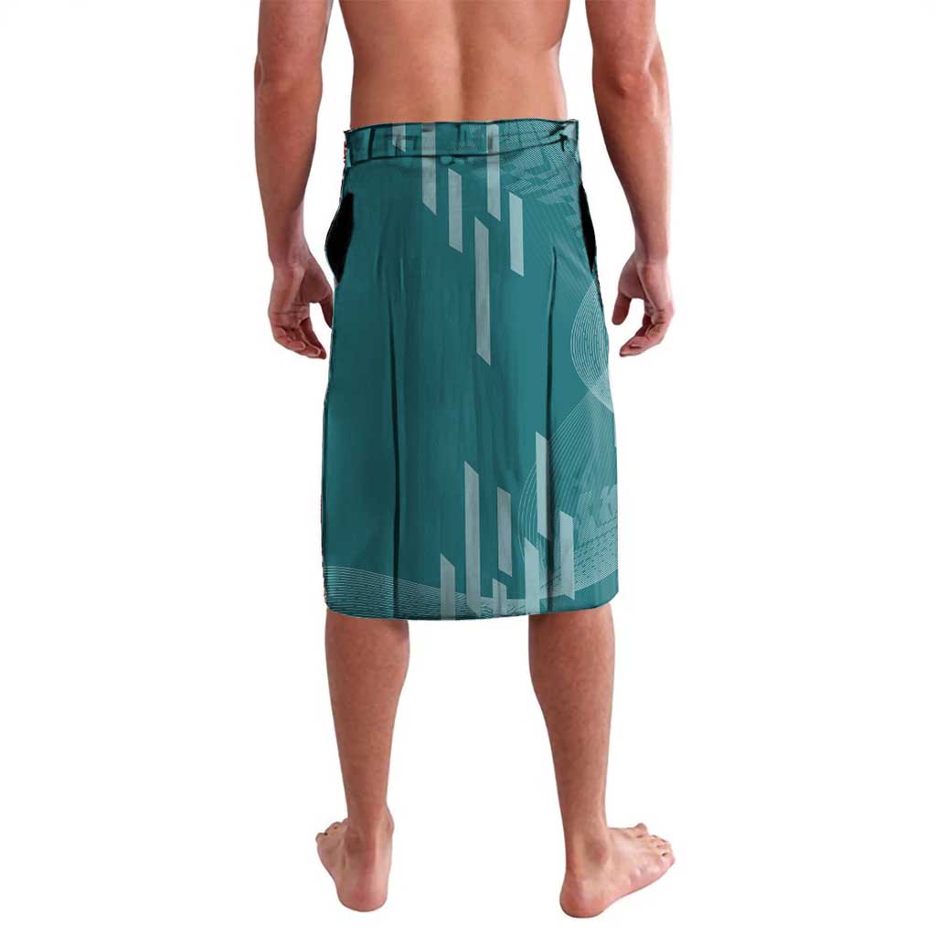 Personalized Tokito Muichiro Demon Slayer Badminton Lavalava with Racket Action Pose and Teal Black Graphic Design - The Mazicc