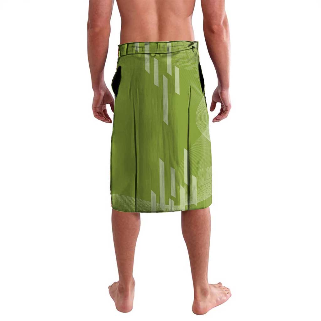 Personalized Gyomei Himejima Demon Slayer Badminton Lavalava with Racket Action Pose and Green Black Graphic Design - The Mazicc