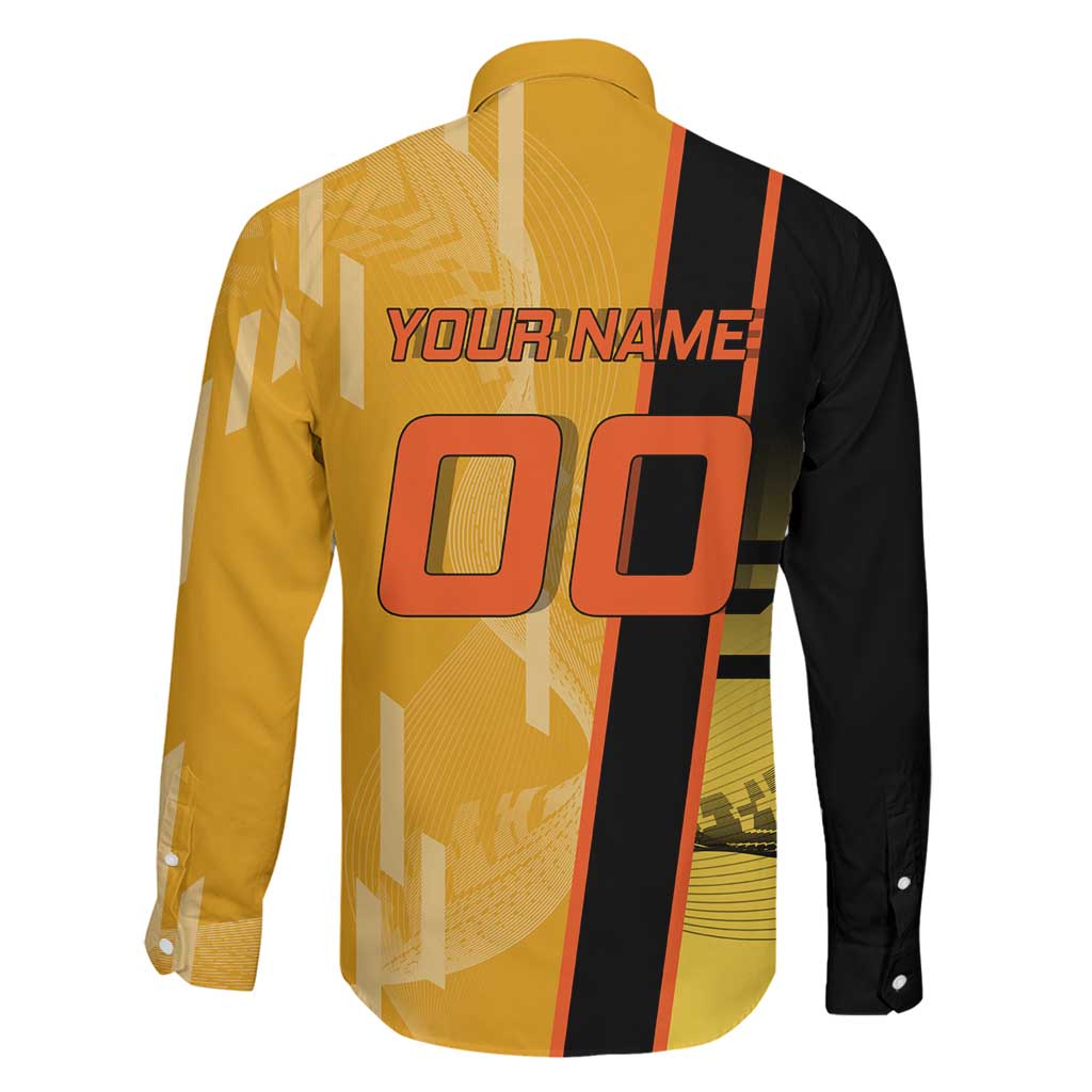 Personalized Rengoku Anime Badminton Theme Family Matching Summer Maxi Dress and Hawaiian Shirt with Racket Action Pose and Fiery Yellow Black Graphic Design