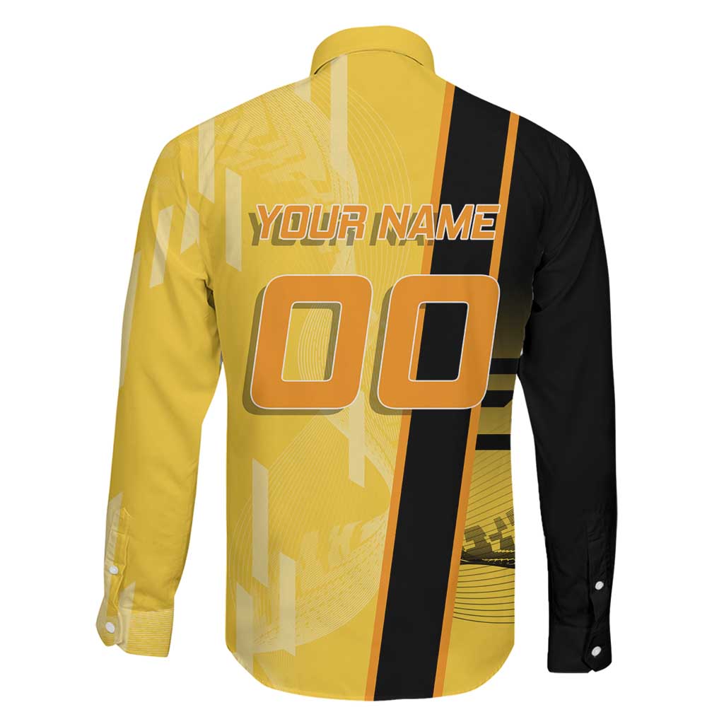 Personalized Zenitsu Agatsuki Demon Slayer Badminton Theme Family Matching Tank Maxi Dress and Hawaiian Shirt with Racket Action Pose and Yellow Black Graphic Design