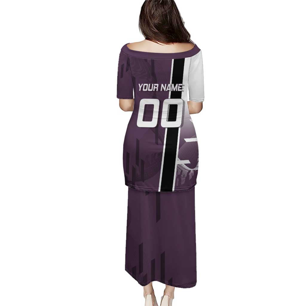 Personalized Shinazugawa Genya Demon Slayer Badminton Family Matching Puletasi and Hawaiian Shirt with Racket Action Pose and Purple Black Graphic Design