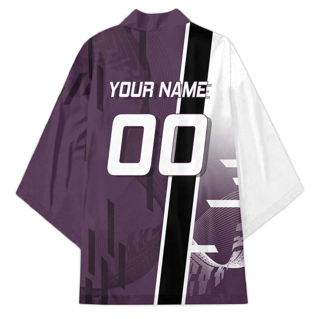 Personalized Shinazugawa Genya Demon Slayer Badminton Kimono with Racket Action Pose and Purple Black Graphic Design - The Mazicc