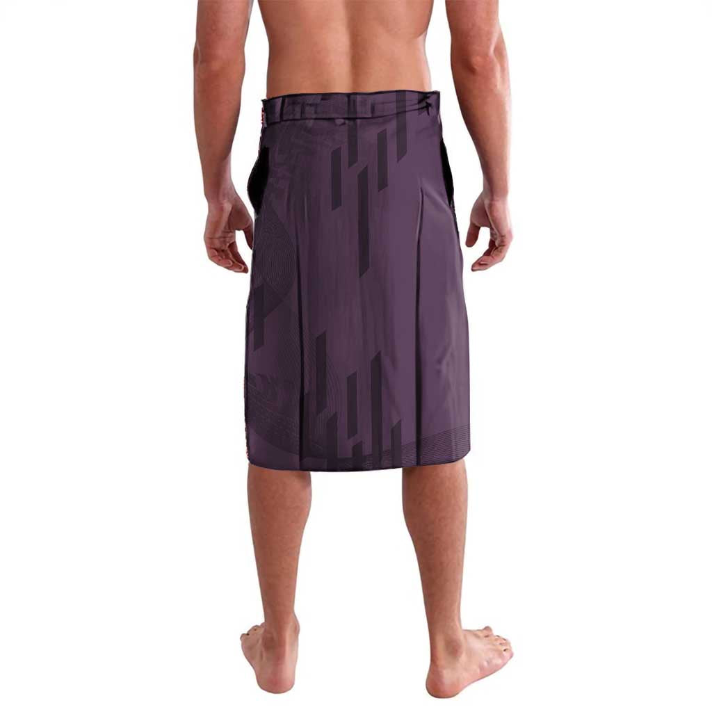 Personalized Shinazugawa Genya Demon Slayer Badminton Lavalava with Racket Action Pose and Purple Black Graphic Design - The Mazicc