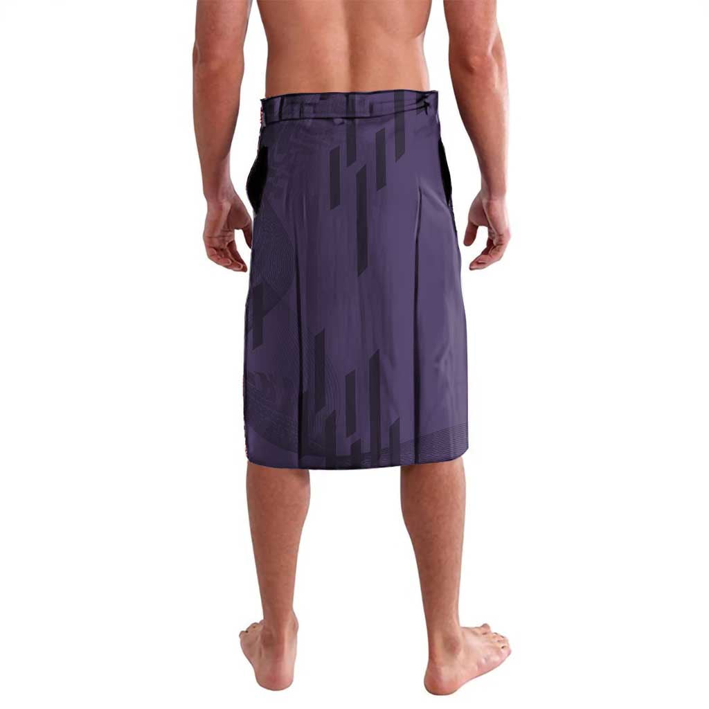 Personalized Shinazugawa Genya Demon Slayer Badminton Lavalava with Racket Action Pose and Purple White Graphic Design - The Mazicc