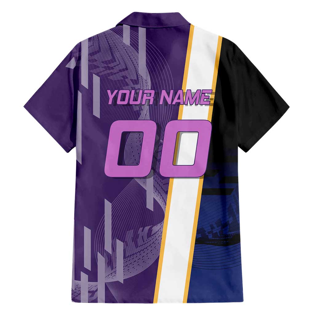 Personalized Tengen Uzui Demon Slayer Badminton Family Matching Short Sleeve Bodycon Dress and Hawaiian Shirt with Racket Action Pose and Purple Black Graphic Design