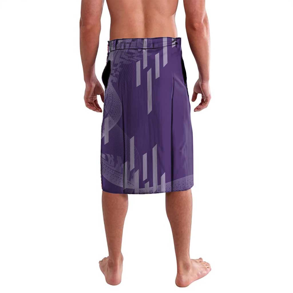Personalized Tengen Uzui Demon Slayer Badminton Lavalava with Racket Action Pose and Purple Black Graphic Design - The Mazicc
