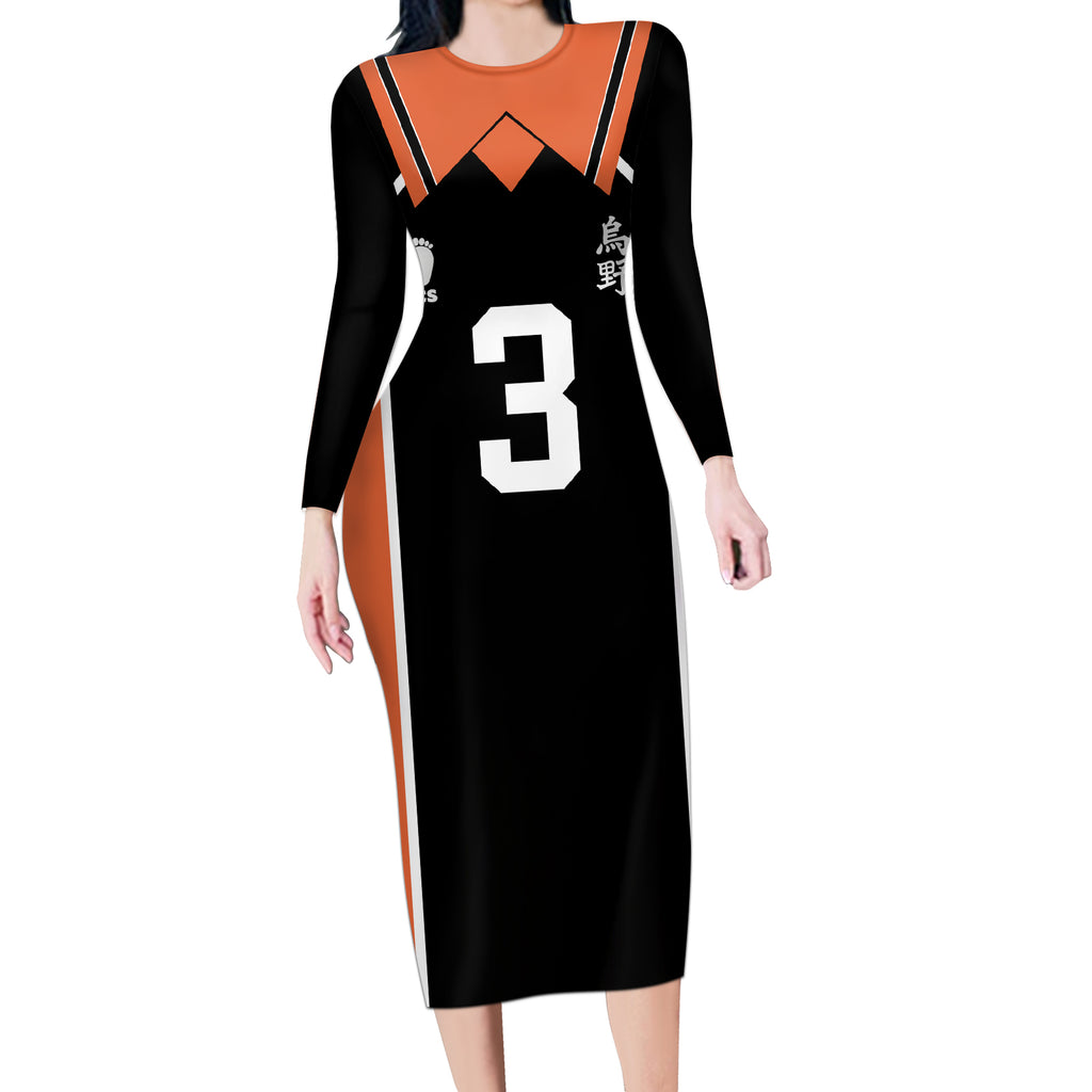 Karasuno Asahi Azumane Long Sleeve Bodycon Dress