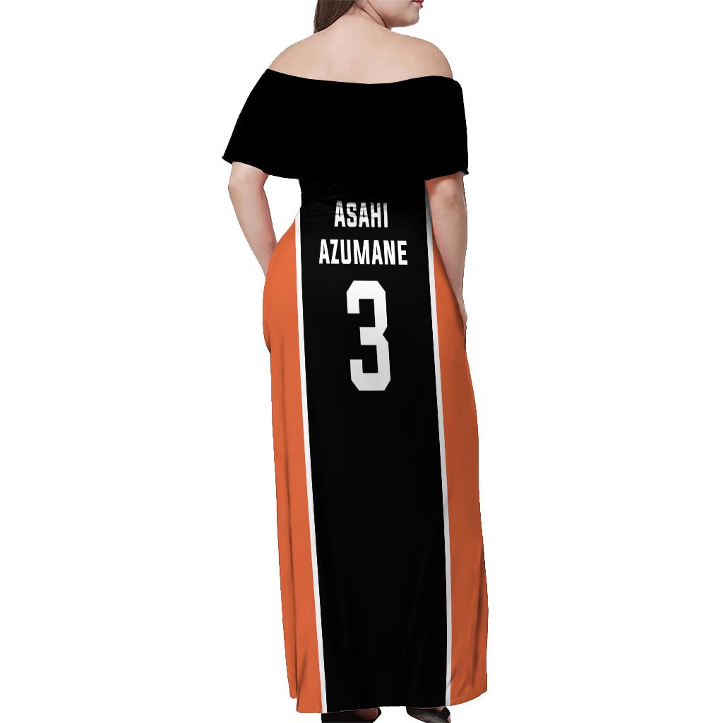 Karasuno Asahi Azumane Off Shoulder Maxi Dress