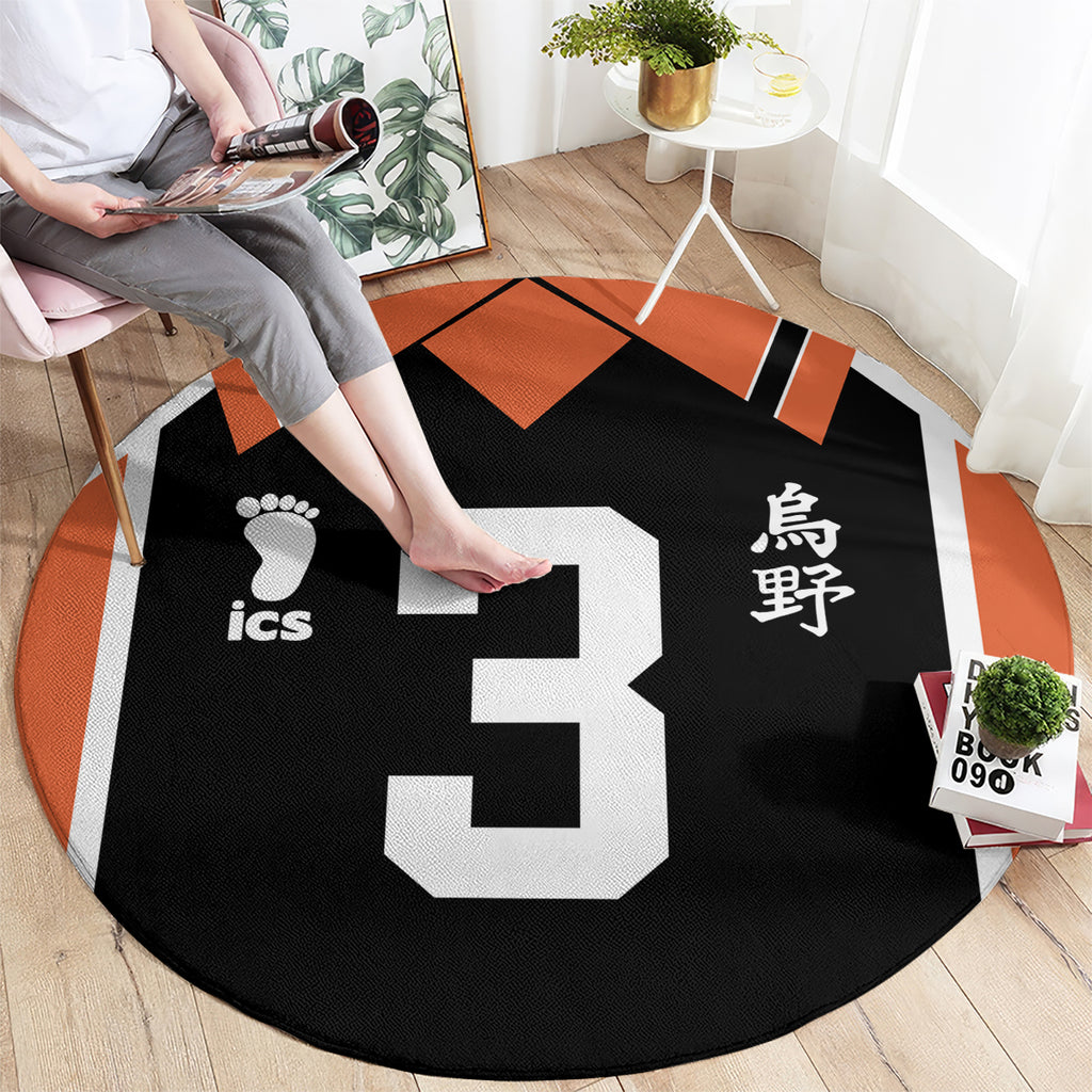 Karasuno Asahi Azumane Round Carpet