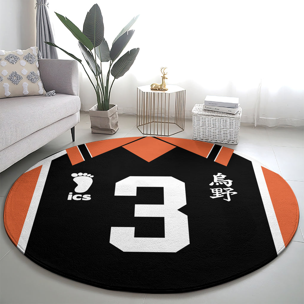 Karasuno Asahi Azumane Round Carpet
