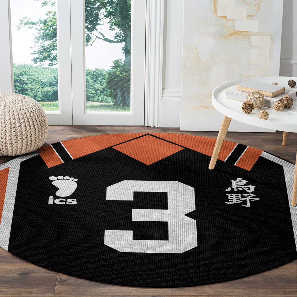 Karasuno Asahi Azumane Round Carpet