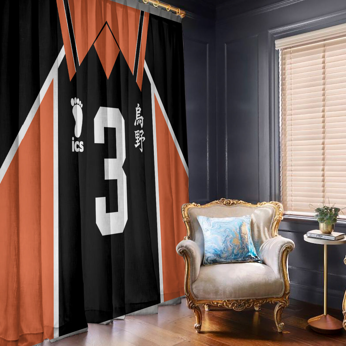 Karasuno Asahi Azumane Window Curtain