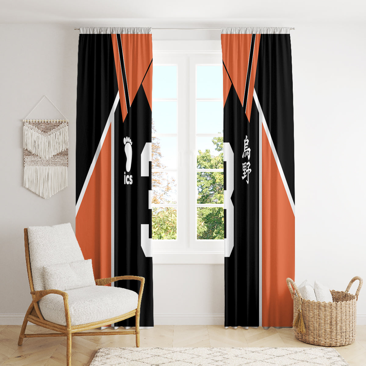 Karasuno Asahi Azumane Window Curtain