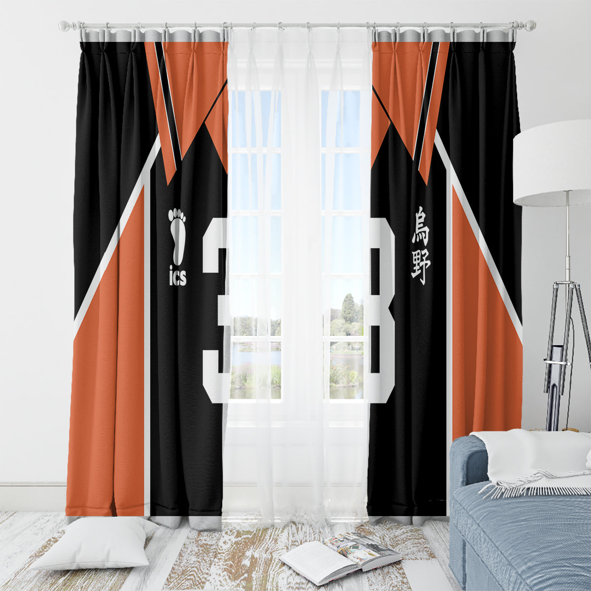 Karasuno Asahi Azumane Window Curtain