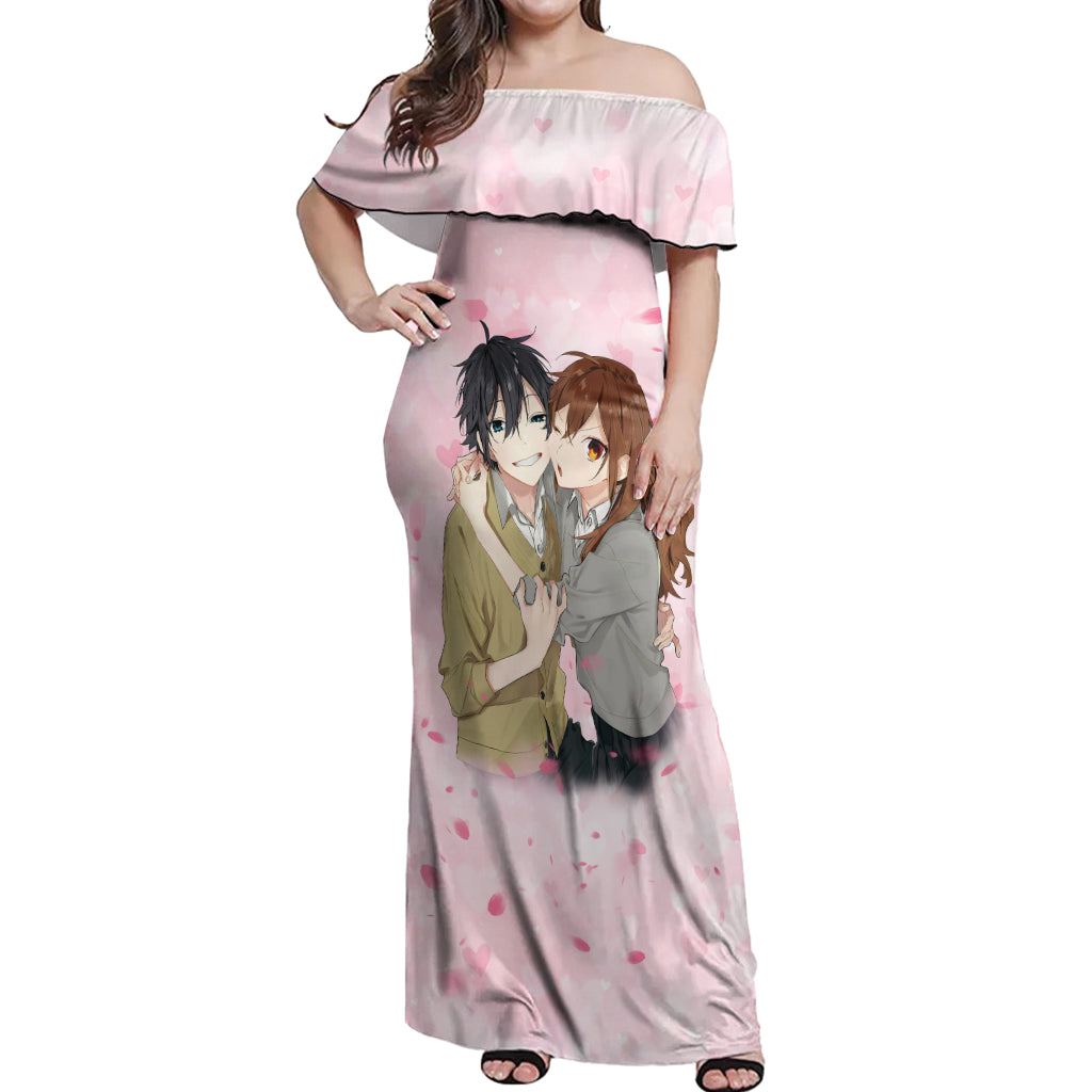 Horimiya Hori San To Miyamura Kun Anime Off Shoulder Maxi Dress