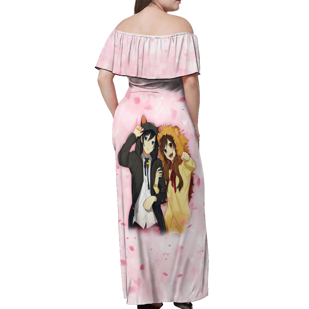 Horimiya Hori San To Miyamura Kun Anime Off Shoulder Maxi Dress