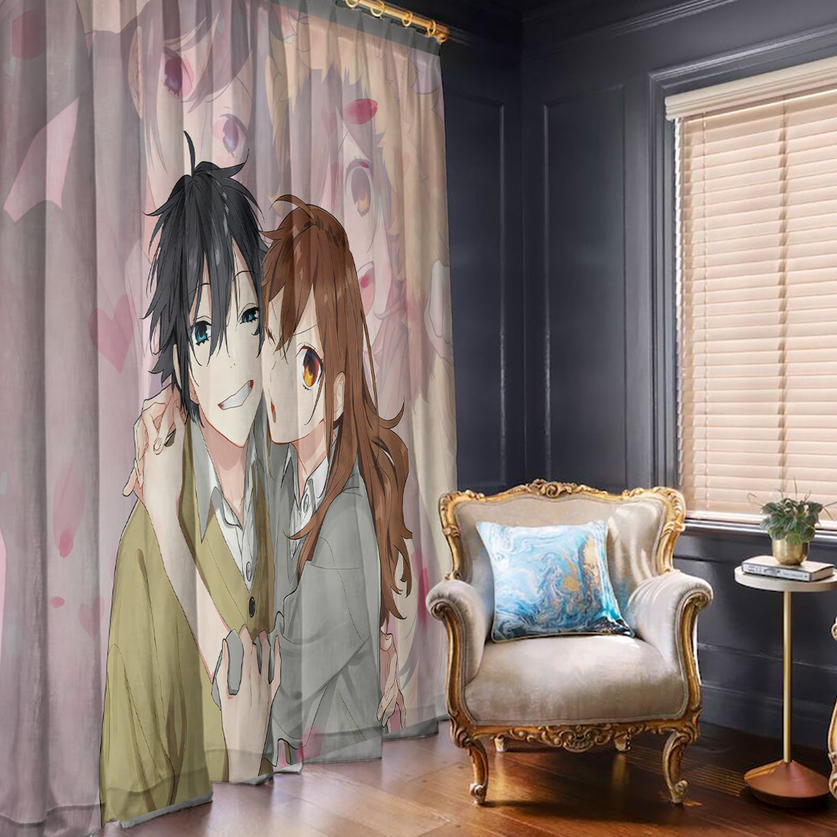 Horimiya Hori San To Miyamura Kun Anime Window Curtain