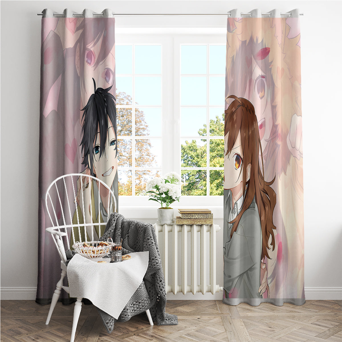 Horimiya Hori San To Miyamura Kun Anime Window Curtain