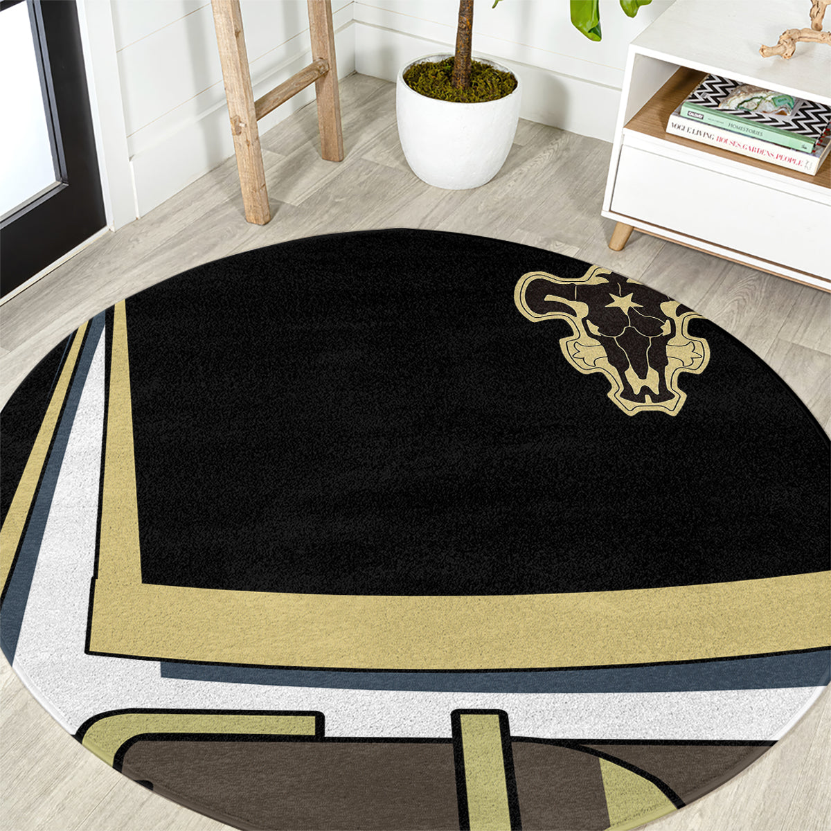 Black Bull Asta Round Carpet