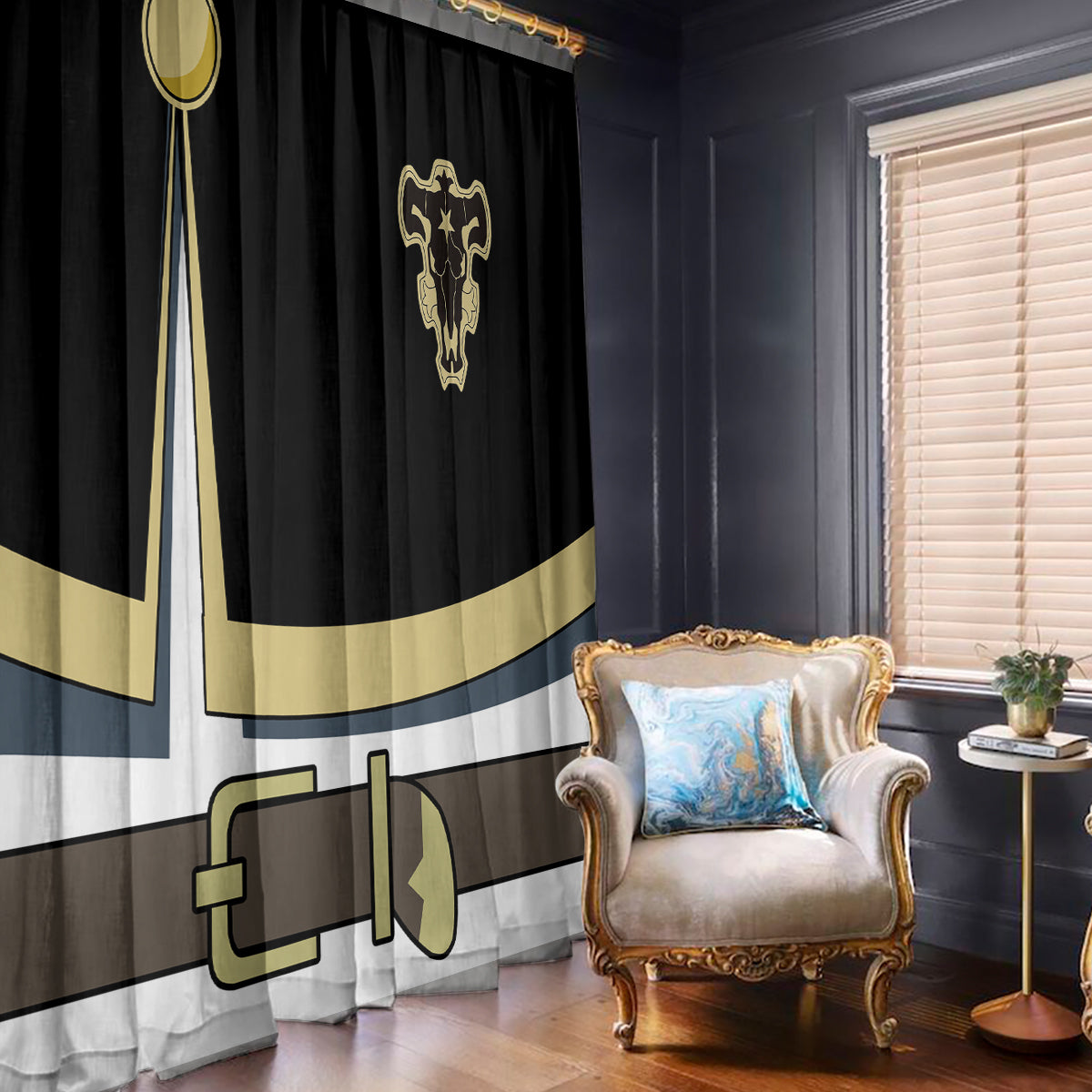 Black Bull Asta Window Curtain