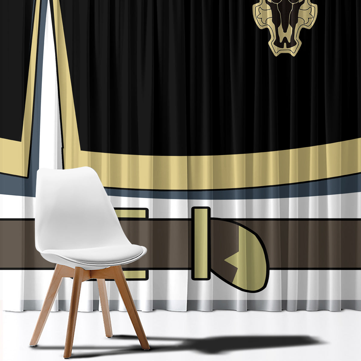 Black Bull Asta Window Curtain
